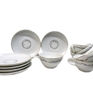 Set of Six (6) KAYSONS FINE CHINA "GOLDEN FANTASY" Cups & Saucers - Japan 1960s